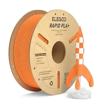 Elegoo ELEGOO Rapid PLA Plus Filament Orange 1KG, PLA+ 3D Printer Filament for/s High Speed Printing, Dimensional Accuracy +/-, 1kg Cardboard Spool(2.2lbs)