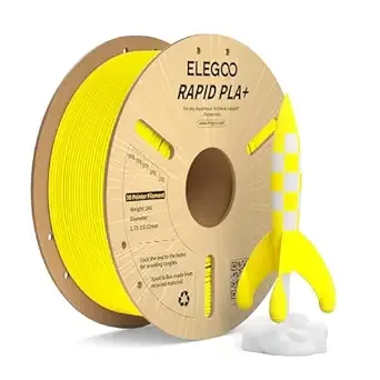 Elegoo ELEGOO Rapid PLA Plus Filament Yellow 1KG, PLA+ 3D Printer Filament for/s High Speed Printing, Dimensional Accuracy +/-, 1kg Cardboard Spool(2.2lbs)