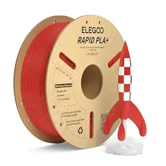 Elegoo ELEGOO Rapid PLA Plus Filament Red 1KG, PLA+ 3D Printer Filament for/s High Speed Printing, Dimensional Accuracy +/-, 1kg Cardboard Spool(2.2lbs)