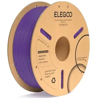 Elegoo ELEGOO PLA Plus Filament Purple 1KG, PLA+ Tougher and Stronger 3D Printer Filament Dimensional Accuracy +/-, 1kg Spool(2.2lbs) Fits for Most FDM 3D Printers
