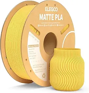 Elegoo ELEGOO Matte PLA Filament Sunshine Yellow 1KG 3D Printer Filament Dimensional Accuracy +/-, 1kg Carboard Spool (2.2lbs) for Most FDM 3D Printers