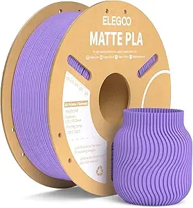 Elegoo ELEGOO Matte PLA Filament Lavender Purple 1KG 3D Printer Filament Dimensional Accuracy +/-, 1kg Carboard Spool (2.2lbs) Fits for Most FDM 3D Printers