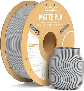 Elegoo ELEGOO Matte PLA Filament Slate Gray 1KG 3D Printer Filament Dimensional Accuracy +/-, 1kg Carboard Spool (2.2lbs) Fits for Most FDM 3D Printers