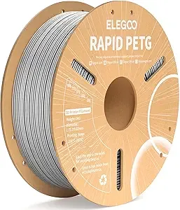 Elegoo ELEGOO Rapid PETG Filament Gray 1KG, High Speed 30-/s 3D Printer Filament Dimensional Accuracy +/-, 1kg Cardboard Spool(2.2lbs) Fits for Most FDM 3D Printers