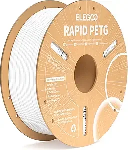 Elegoo ELEGOO Rapid PETG Filament White 1KG, High Speed 30-/s 3D Printer Filament Dimensional Accuracy +/-, 1kg Cardboard Spool(2.2lbs) Fits for Most FDM 3D Printers