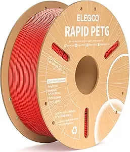 Elegoo ELEGOO Rapid PETG Filament Red 1KG, High Speed 30-/s 3D Printer Filament Dimensional Accuracy +/-, 1kg Cardboard Spool(2.2lbs) Fits for Most FDM 3D Printers