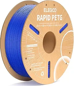 Elegoo ELEGOO Rapid PETG Filament Blue 1KG, High Speed 30-/s 3D Printer Filament Dimensional Accuracy +/-, 1kg Cardboard Spool(2.2lbs) Fits for Most FDM 3D Printers