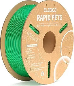 Elegoo ELEGOO Rapid PETG Filament Green 1KG, High Speed 30-/s 3D Printer Filament Dimensional Accuracy +/-, 1kg Cardboard Spool(2.2lbs) Fits for Most FDM 3D Printers