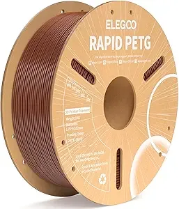 Elegoo ELEGOO Rapid PETG Filament Brown 1KG, High Speed 30-/s 3D Printer Filament Dimensional Accuracy +/-, 1kg Cardboard Spool(2.2lbs) Fits for Most FDM 3D Printers