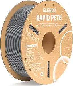 Elegoo ELEGOO Rapid PETG Filament Space Gray 1KG, High Speed/s 3D Printer Filament Dimensional Accuracy +/-, 1kg Cardboard Spool(2.2lbs) Fits for Most FDM 3D Printers