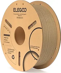 Elegoo ELEGOO Wood PLA Filament 1KG, Real Wood Fibers Filled 3D Printer Filament Dimensional Accuracy +/-, 1kg Spool(2.2lbs) Fits for Most FDM 3D Printers