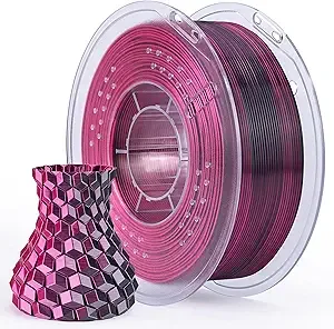 Elegoo ELEGOO Silk PLA Filament Dual Color Black Red 1KG, Shiny 3D Printer Filament Dimensional Accuracy +/-, 1kg Spool(2.2lbs) Fits for Most FDM 3D Printers