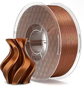 Elegoo ELEGOO Silk PLA Filament Copper 1KG, 3D Printer Filament Dimensional Accuracy +/-, 1kg Spool(2.2lbs) Fits for Most FDM 3D Printers
