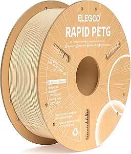 Elegoo ELEGOO Rapid PETG Filament Beige 1KG, High Speed 30-/s 3D Printer Filament Dimensional Accuracy +/-, 1kg Cardboard Spool(2.2lbs) Fits for Most FDM 3D Printers