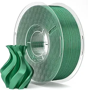 Elegoo ELEGOO Silk PLA Filament Holly Green 1KG, 3D Printer Filament Dimensional Accuracy +/-, 1kg Spool(2.2lbs) Fits for Most FDM 3D Printers