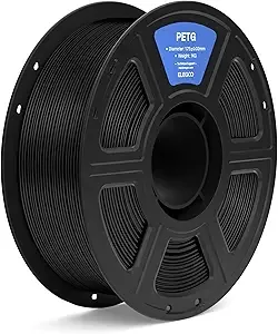 Elegoo ELEGOO PETG Filament Black 1KG, 3D Printer Filament Dimensional Accuracy +/-, 1kg Spool(2.2lbs) Fits for Most FDM 3D Printers