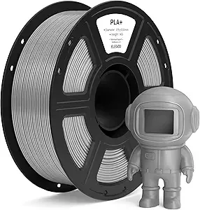Elegoo ELEGOO PLA+ Filament Gray 1KG, Tough PLA Plus 3D Printer Filament Dimensional Accuracy +/-, 1kg Spool(2.2lbs) Fits for Most FDM 3D Printers
