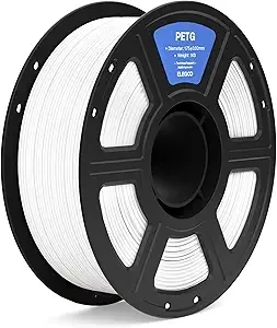 Elegoo ELEGOO PETG Filament White 1KG, 3D Printer Filament Dimensional Accuracy +/-, 1kg Spool(2.2lbs) Fits for Most FDM 3D Printers