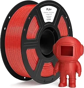 Elegoo ELEGOO PLA+ Filament True Red 1KG, High Toughness PLA Plus 3D Printer Filament Dimensional Accuracy +/-, 1kg Spool(2.2lbs) Fits for Most FDM 3D Printers