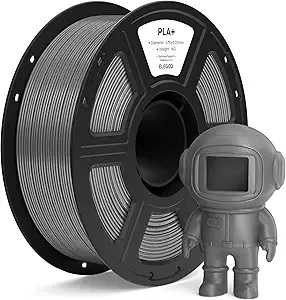 Elegoo ELEGOO PLA+ Filament Space Gray 1KG, Tough PLA Plus 3D Printer Filament Dimensional Accuracy +/-, 1kg Spool(2.2lbs) Fits for Most FDM 3D Printers