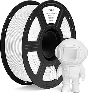 Elegoo ELEGOO PLA+ Filament White 1KG, High Toughness PLA Plus 3D Printer Filament Dimensional Accuracy +/-, 1kg Spool(2.2lbs) Fits for Most FDM 3D Printers