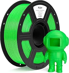 Elegoo ELEGOO PLA+ Filament Neon Green 1KG, High Toughness PLA Plus 3D Printer Filament Dimensional Accuracy +/-, 1kg Spool(2.2lbs) Fits for Most FDM 3D Printers