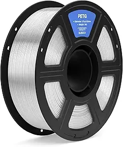 Elegoo ELEGOO PETG Filament Transparent 1KG, 3D Printer Filament Dimensional Accuracy +/-, 1kg Spool(2.2lbs) Fits for Most FDM 3D Printers