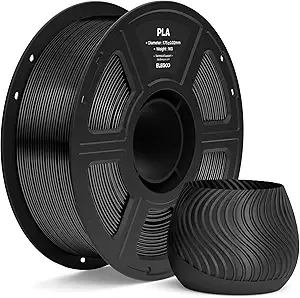Elegoo ELEGOO PLA Filament Black 1KG, 3D Printer Filament Dimensional Accuracy +/-, 1kg Spool(2.2lbs) Fit Most FDM 3D Printers