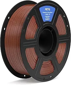 Elegoo ELEGOO PETG Filament Brown 1KG, 3D Printer Filament Dimensional Accuracy +/-, 1kg Spool(2.2lbs) Fits for Most FDM 3D Printers