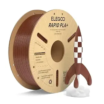 Elegoo ELEGOO Rapid PLA Plus Filament Brown 1KG, PLA+ 3D Printer Filament for/s High Speed Printing, Dimensional Accuracy +/-, 1kg Cardboard Spool(2.2lbs)