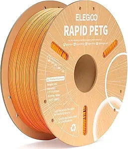 Elegoo ELEGOO Rapid PETG Filament Orange 1KG, High Speed 30-/s 3D Printer Filament Dimensional Accuracy +/-, 1kg Cardboard Spool(2.2lbs) Fits for Most FDM 3D Printers
