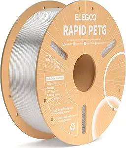 Elegoo ELEGOO Rapid PETG Filament Transparent 1KG, High Speed 30-/s 3D Printer Filament Dimensional Accuracy +/-, 1kg Cardboard Spool(2.2lbs) Fits for Most FDM 3D Printers