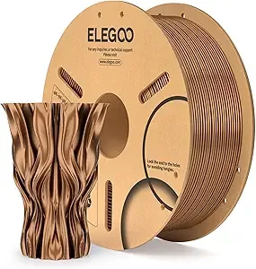 Elegoo ELEGOO Metal PLA Filament Bronze 1KG, Metallic Shiny 3D Printer Filament with Actual Metal Filled, 1kg Spool(2.2lbs) Fits for Most FDM 3D Printers