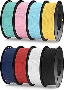 Elegoo ELEGOO 250g Matte PLA Filament Bundle, 8 Colors 3D Printer Filaments Dimensional Accuracy +/-, 8 Pack 250g Spool Multicolors Fits for Most FDM 3D Printers