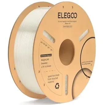 Elegoo ELEGOO PLA Plus Filament Translucent 1KG, PLA+ Tougher and Stronger 3D Printer Filament Dimensional Accuracy +/-, 1kg Spool(2.2lbs) Fits for Most FDM 3D Printers