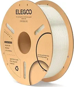Elegoo ELEGOO PLA Filament Translucent 1KG, 3D Printer Filament Dimensional Accuracy +/-, 1kg Cardboard Spool(2.2lbs) 3D Printing Filament Fits for Most FDM 3D Printers