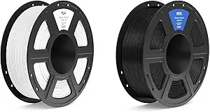Elegoo PLA+ Filament White 1KG & PETG Filament Black 1KG