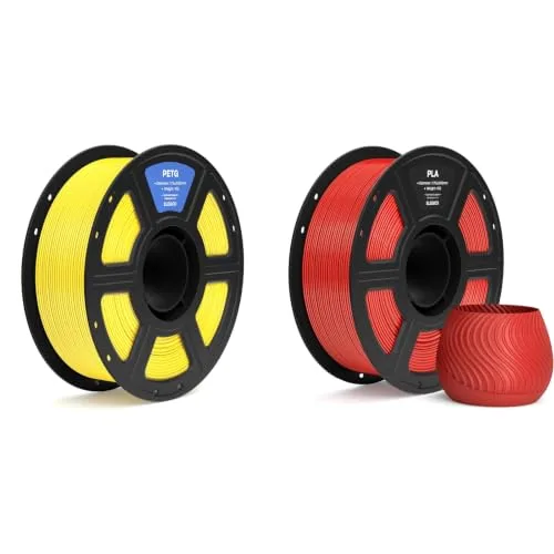 Elegoo ELEGOO PETG Filament Yellow 1KG & PLA Filament True Red 1KG