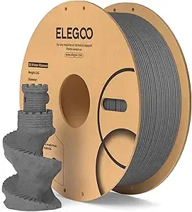 Elegoo ELEGOO PLA Filament Marble Cement Gray 1KG, Rock Stone 3D Printer Filament Dimensional Accuracy +/-, 1kg Spool(2.2lbs) Fits for Most FDM 3D Printers