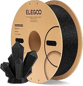 Elegoo ELEGOO PLA Filament Sparkle Black 1KG, Glitter Twinkling 3D Printer Filament Dimensional Accuracy +/-, 1kg Spool(2.2lbs) Fits for Most FDM 3D Printers