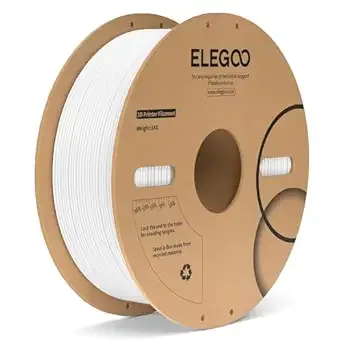 Elegoo ELEGOO PC Filament White 1KG, Tough and Durable Professional 3D Printer Filament Dimensional Accuracy +/- 1KG Spool Heat Resistant 3D Printing Polycarbonate Material