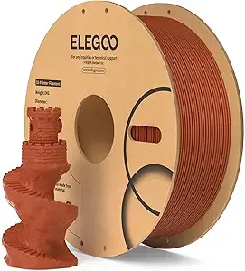 Elegoo ELEGOO PLA Filament Marble Brick Red 1KG, Rock Stone 3D Printer Filament Dimensional Accuracy +/-, 1kg Spool(2.2lbs) Fits for Most FDM 3D Printers
