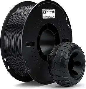 Elegoo ELEGOO TPU Filament Black 1KG, 95A Flexible Soft 3D Printing Filament 1KG Spool(2.2lbs) Fits for Most FDM 3D Printers