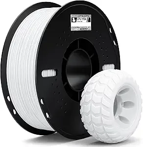 Elegoo ELEGOO TPU Filament White 1KG, 95A Flexible Soft 3D Printing Filament 1KG Spool(2.2lbs) Fits for Most FDM 3D Printers