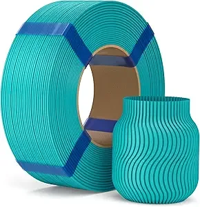 Elegoo ELEGOO PLA Basic Refill Filament Turquoise Green 1KG, 3D Printer Filament No Spool Dimensional Accuracy +/-, 3D Printing PLA for Reusable Spool Refilling