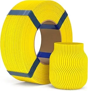 Elegoo ELEGOO PLA Basic Refill Filament Yellow 1KG, 3D Printer Filament No Spool Dimensional Accuracy +/-, 3D Printing PLA for Reusable Spool Refilling