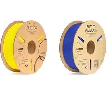 Elegoo PLA Plus Filament Yellow 1KG & Rapid PLA Plus Filament Blue 1KG