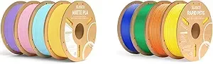 Elegoo Matte PLA Filament Bundle 4KG & Rapid PETG Filament Bundle 4KG