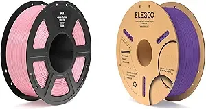Elegoo PLA Filament Pink 1KG & PLA Filament Purple 1KG