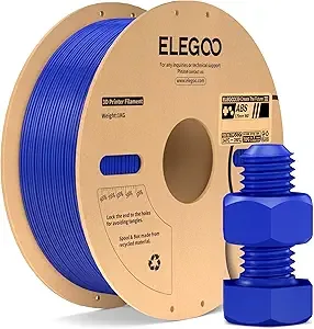 Elegoo ELEGOO ABS Filament Blue 1KG, Heat Resistant 3D Printer Filament High Toughness & Impact Resistance, 1kg spooll(2.2lbs) Fits for Most FDM Printer